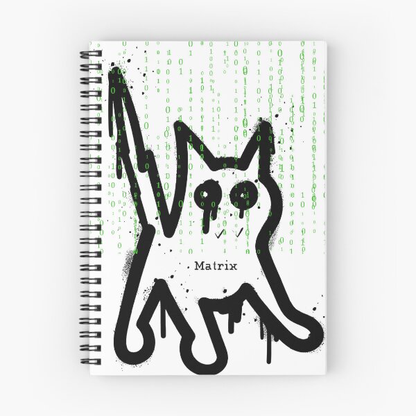 Item preview, Cat in the Green Matrix – Funny Digital Cat Design designed and sold by VanillaVicArt.