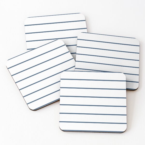 Item preview, White And Denim Horizontal Pinstripes Pattern designed and sold by pattern-archive.