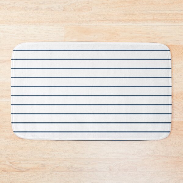 Item preview, White And Denim Horizontal Pinstripes Pattern designed and sold by pattern-archive.
