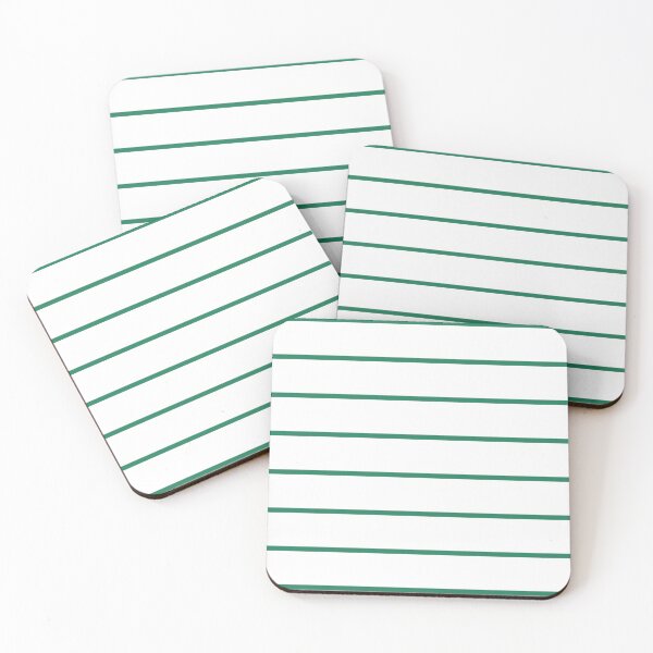 Item preview, White And Green Horizontal Pinstripes Pattern designed and sold by pattern-archive.