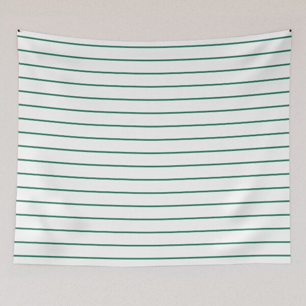 Item preview, White And Green Horizontal Pinstripes Pattern designed and sold by pattern-archive.