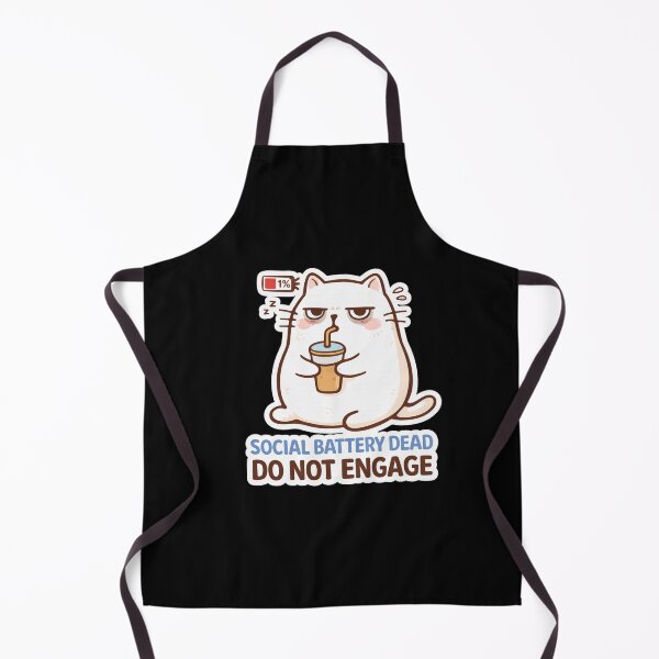 Item preview, Social Battery Dead Cat – Do Not Engage Funny Introvert Meme designed and sold by sumodesign.