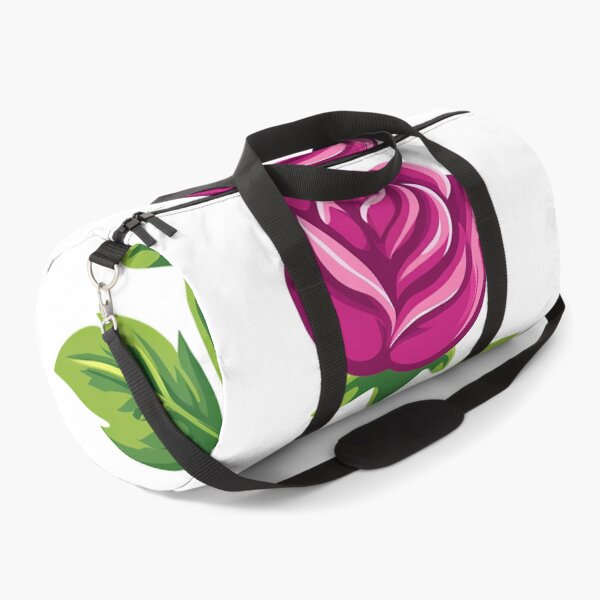 Item preview, Magenta Pink Rose with Green Stem - Bold Stylized Floral Art Print designed and sold by DesignArtist.ia.