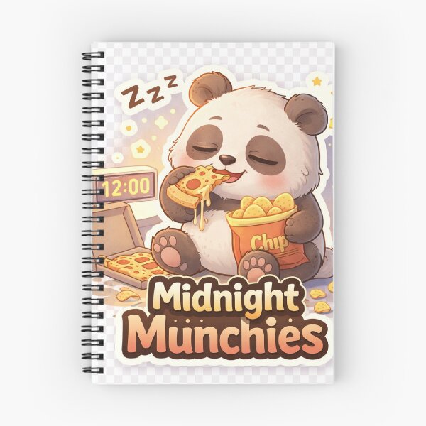 Item preview, Midnight Munchies Cute Panda Quote | Late Night Food Mood designed and sold by MeghDesigns.