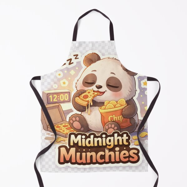 Item preview, Midnight Munchies Cute Panda Quote | Late Night Food Mood designed and sold by MeghDesigns.