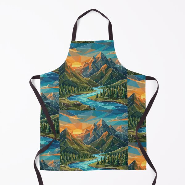 Item preview, Abstract Polygon Mountain Landscape Pattern Style Art Geometric Pattern designed and sold by byvarol.