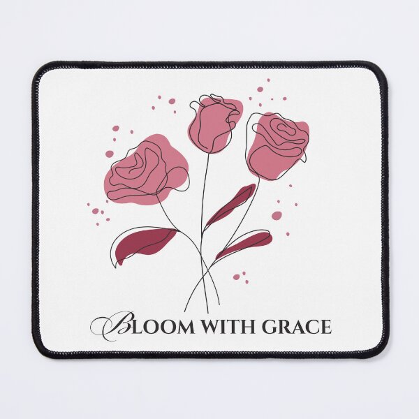 Item preview, Minimalist Rose Line Art Floral Aesthetic Pink Flowers - Bloom With Grace designed and sold by ARTmast777.