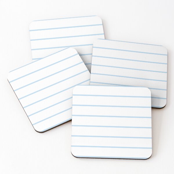 Item preview, White And Ice Blue Horizontal Pinstripes Pattern designed and sold by pattern-archive.