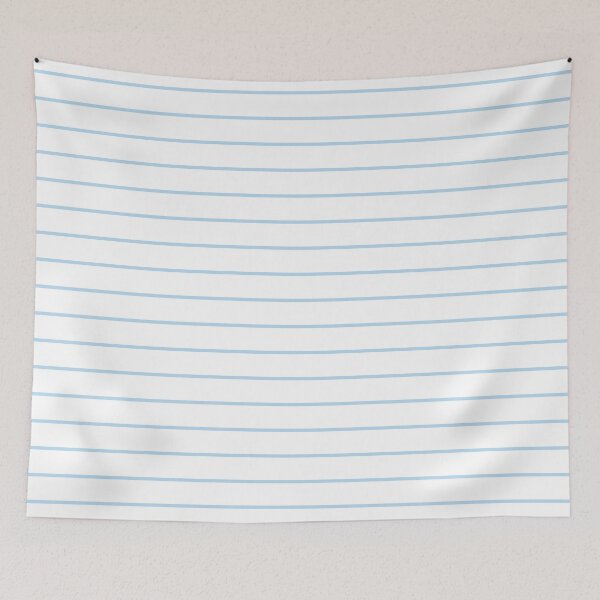 Item preview, White And Ice Blue Horizontal Pinstripes Pattern designed and sold by pattern-archive.