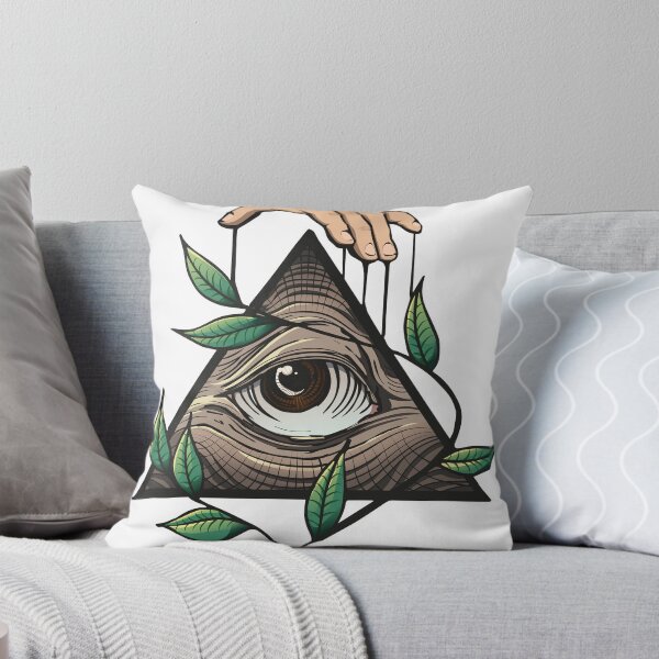 Item preview, Eye of Providence Triangle Hand Leaves Illuminati Mystic Gift designed and sold by CLC54.