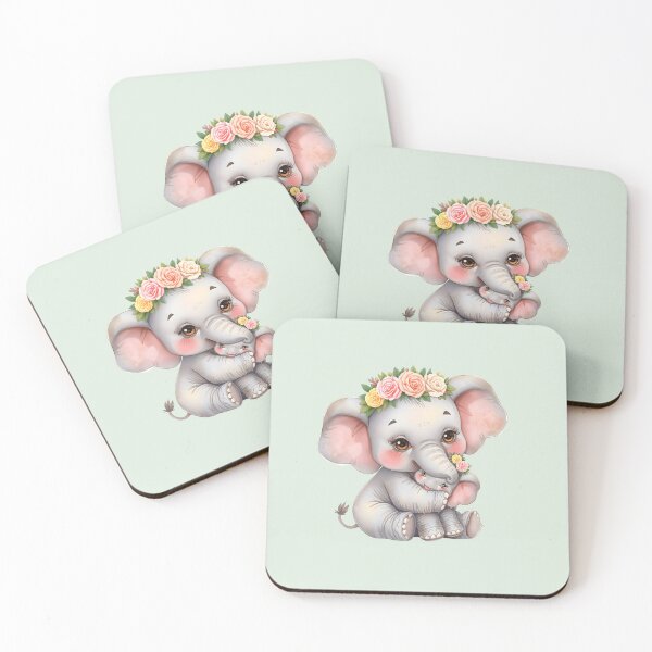 Item preview, Mother and Baby Elephant - Eternal Bond Nursery Illustration designed and sold by Ofizkids.