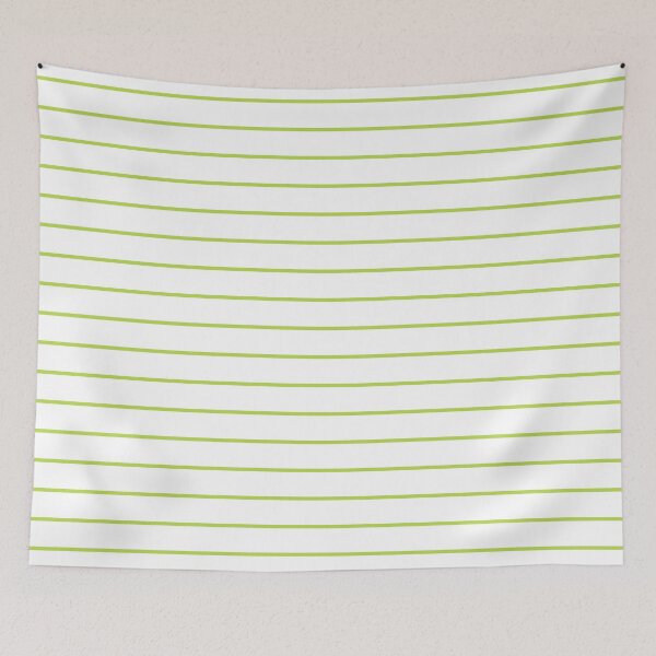 Item preview, White And Lime Horizontal Pinstripes Pattern designed and sold by pattern-archive.