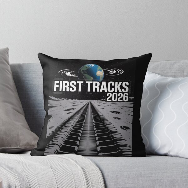 Item preview, First Tracks 2026 — Lunar Rover Tyre Tracks Moon Surface Space Tee V2 designed and sold by DarylWelsh2024.