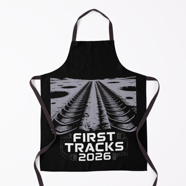 Item preview, First Tracks 2026 — Lunar Rover Tyre Tracks Moon Surface Space Tee V3 designed and sold by DarylWelsh2024.
