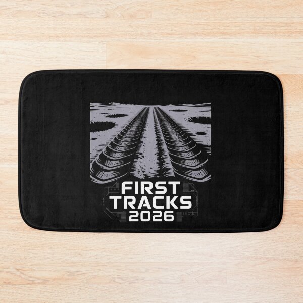 Item preview, First Tracks 2026 — Lunar Rover Tyre Tracks Moon Surface Space Tee V3 designed and sold by DarylWelsh2024.