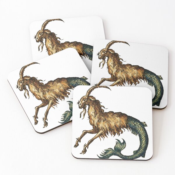 Item preview, Capricorn Mythical Creature Vintage Illustration Zodiac Fans  designed and sold by RickE.