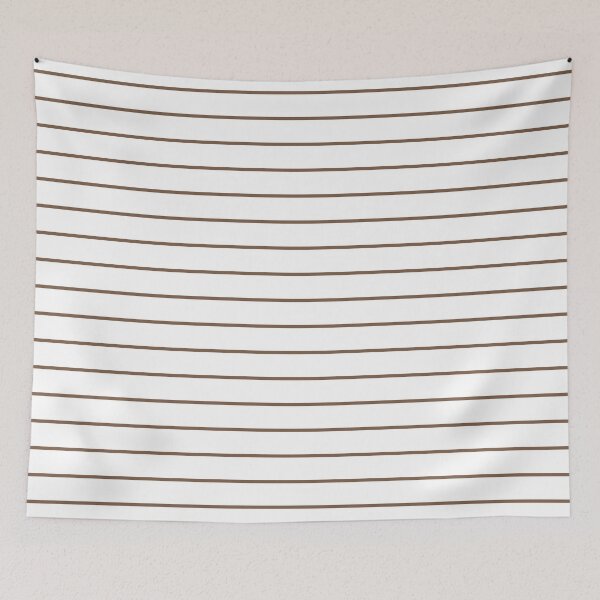 Item preview, White And Mocha Horizontal Pinstripes Pattern designed and sold by pattern-archive.