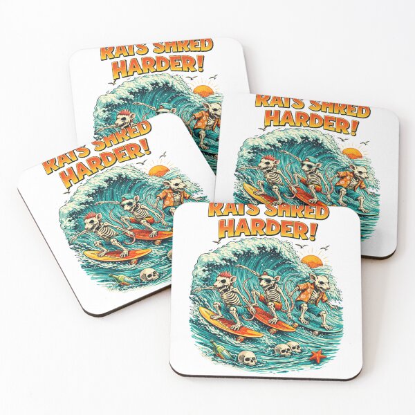 Item preview, Rats Shred Harder – Surf Punk Skeleton Rats designed and sold by Antonrec86.