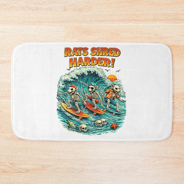 Item preview, Rats Shred Harder – Surf Punk Skeleton Rats designed and sold by Antonrec86.