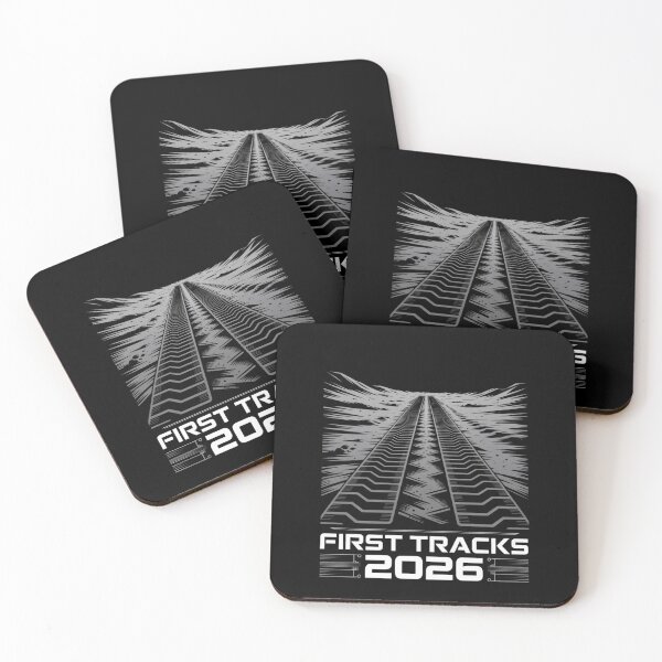 Item preview, First Tracks 2026 — Lunar Rover Tyre Tracks Moon Surface Space Tee V4 designed and sold by DarylWelsh2024.
