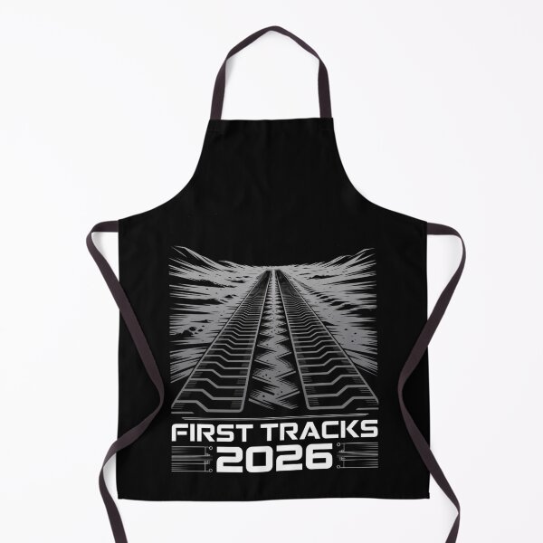 Item preview, First Tracks 2026 — Lunar Rover Tyre Tracks Moon Surface Space Tee V4 designed and sold by DarylWelsh2024.