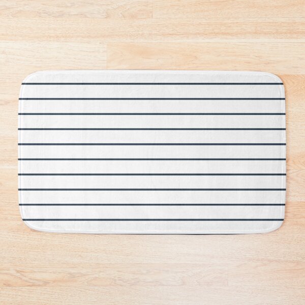 Item preview, White And Navy Horizontal Pinstripes Pattern designed and sold by pattern-archive.
