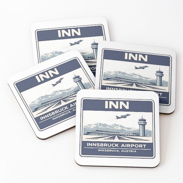 Item preview, INN Innsbruck Airport Sticker Magnet Aviation Travel Design designed and sold by CLOUTKULT.