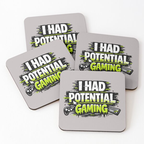 Item preview, I had potential gaming funny gamer quote designed and sold by CF_VintageDesign.