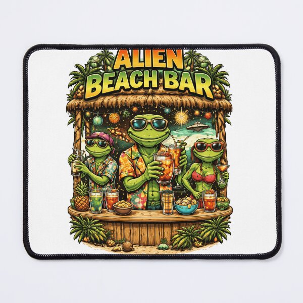 Item preview, Alien Beach Bar – Cosmic Tropical Party Vibes designed and sold by Antonrec86.