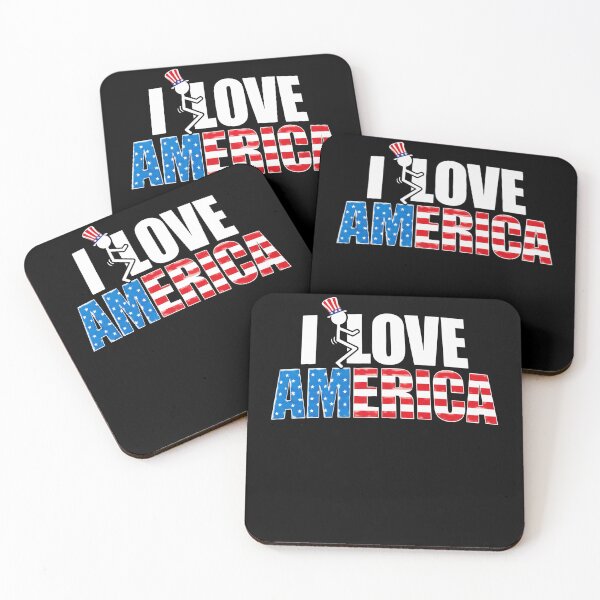 Item preview, I love America funny patriotic flag joke art designed and sold by margamPagenberg.