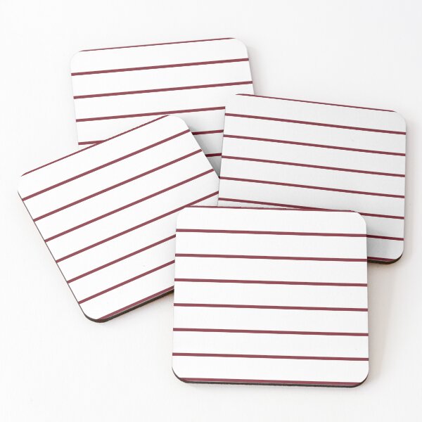 Item preview, White And Red Horizontal Pinstripes Pattern designed and sold by pattern-archive.