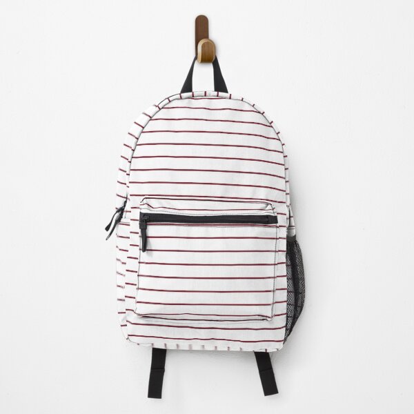 Item preview, White And Red Horizontal Pinstripes Pattern designed and sold by pattern-archive.
