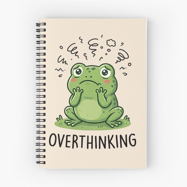 Item preview, Overthinking Frog – Cute Anxiety Meme Tee designed and sold by ZyxDes.