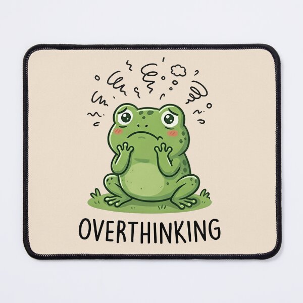 Item preview, Overthinking Frog – Cute Anxiety Meme Tee designed and sold by ZyxDes.