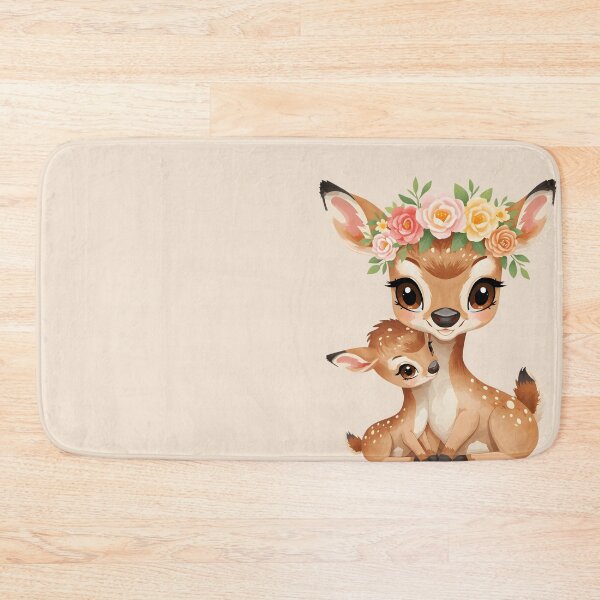 Item preview, Mother and Baby Deer - Peaceful Forest Love Illustration designed and sold by Ofizkids.