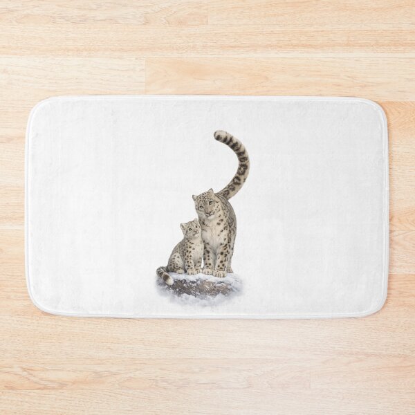 Item preview, Snow Leopard Mother and Cub Wildlife Art designed and sold by Gezonde-Voeding.