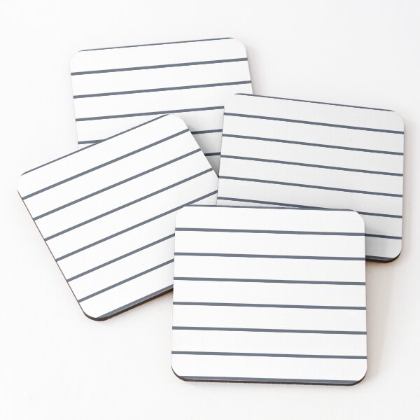 Item preview, White And Slate Horizontal Pinstripes Pattern designed and sold by pattern-archive.