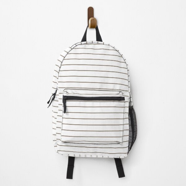 Item preview, White And Taupe Horizontal Pinstripes Pattern designed and sold by pattern-archive.