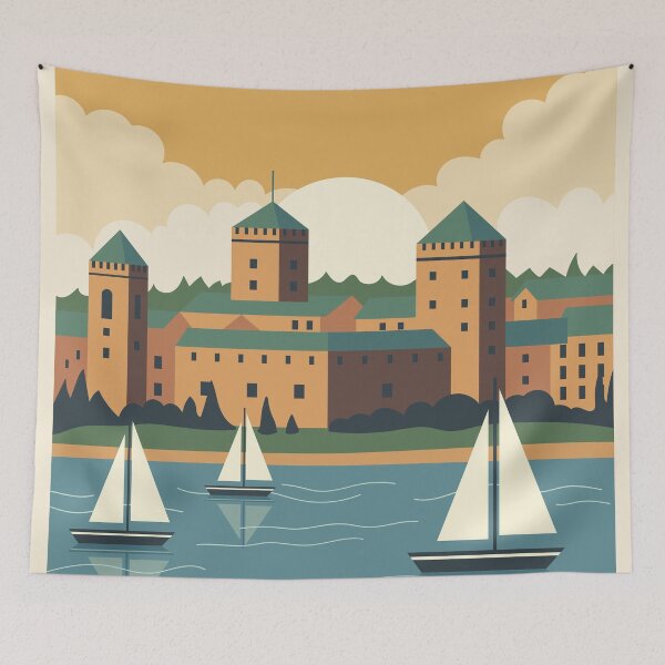 Item preview, Finland Travel Art Sticker designed and sold by FestivityFinds.
