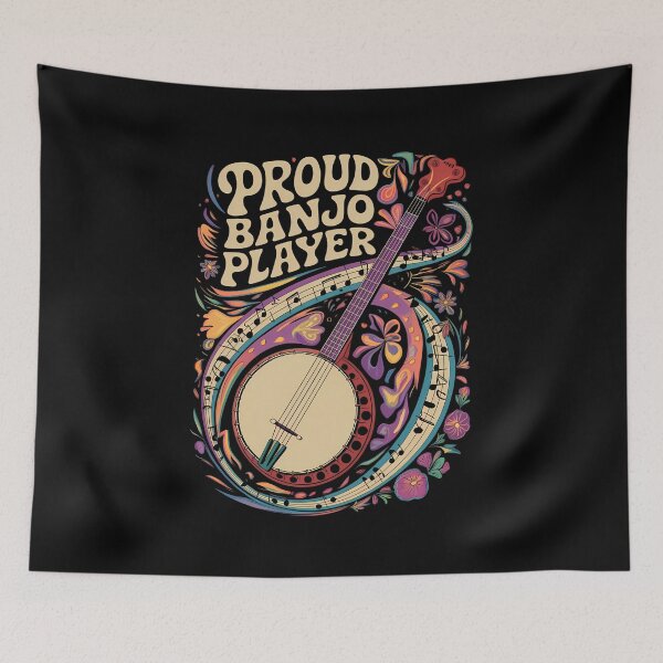 Item preview, Cosmic Banjo Proud Player - World Music Day Tribute Art Design designed and sold by Art-Arcade6.