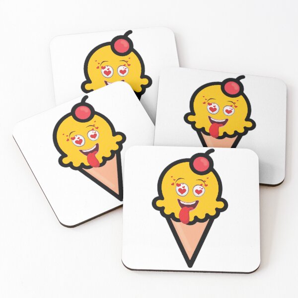Aperçu de l'œuvre Glace Amoureuse Yeux Coeur Kawaii Funny Ice Cream Love Cadeau Été créée et vendue par CLC54.