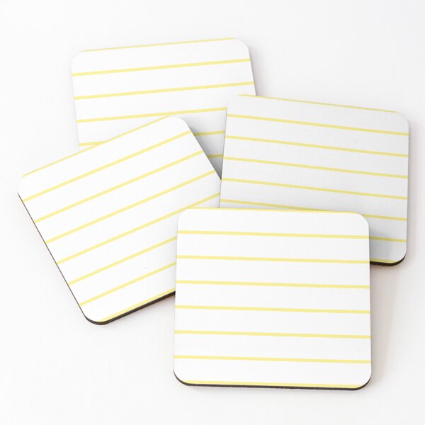 Item preview, White And Yellow Horizontal Pinstripes Pattern designed and sold by pattern-archive.