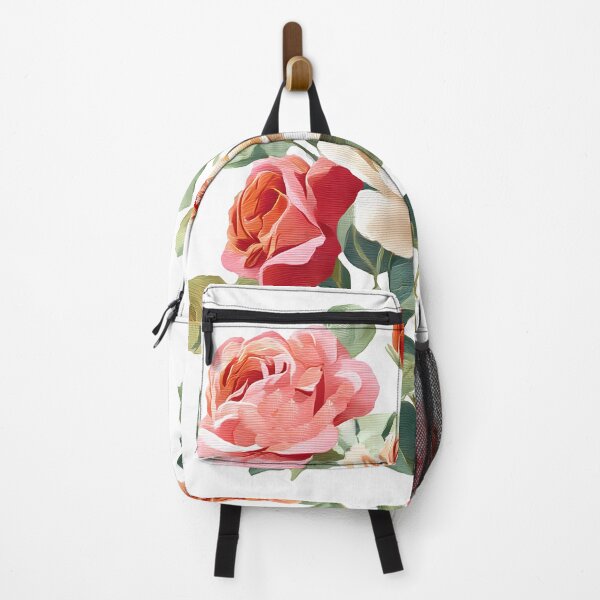Item preview, Pink Peach Coral Rose Bouquet - Elegant Romantic Floral Art Print designed and sold by DesignArtist.ia.