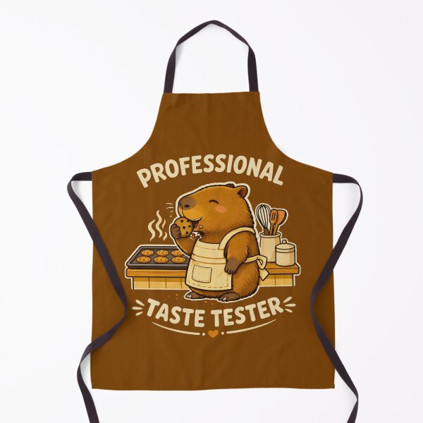 Item preview, Capybara Professional Taste Tester Baking Cute Cozy Kitchen Animal Apron Design designed and sold by AnimalMarvels.