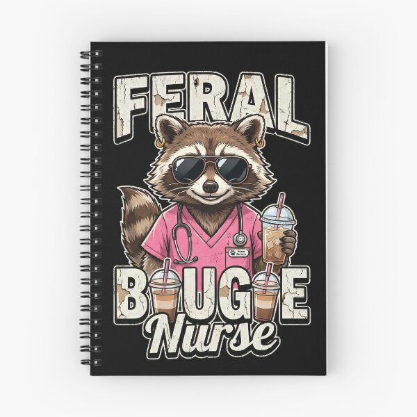 Item preview, Funny Raccoon Nurse Feral Bougie Iced Coffee Nursing designed and sold by Start with INGz.