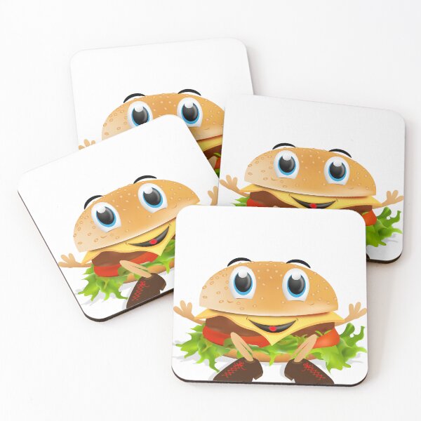 Item preview, Kawaii Smiling Blue-Eyed Cheeseburger Funny Food Gift designed and sold by CLC54.