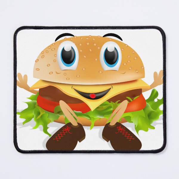 Item preview, Kawaii Smiling Blue-Eyed Cheeseburger Funny Food Gift designed and sold by CLC54.