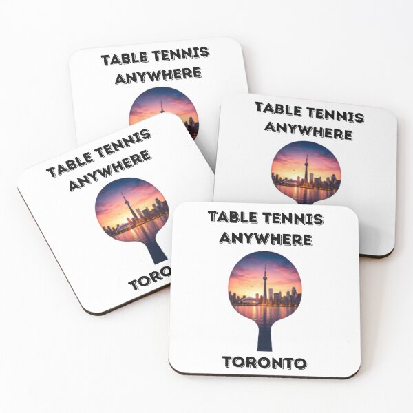 Item preview, Toronto Table Tennis Anywhere CN Tower Skyline Sunset Ping Pong Paddle 6ix designed and sold by OhMyPingCo.