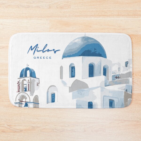 Item preview, Milos Greece Travel Art Vintage Poster designed and sold by FestivityFinds.