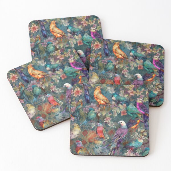 Item preview, Vibrant Tropical Avian Watercolor Garden Tapestry designed and sold by pinkal.